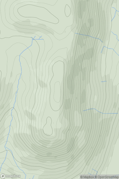 Thumbnail image for Low Fell showing contour plot for surrounding peak