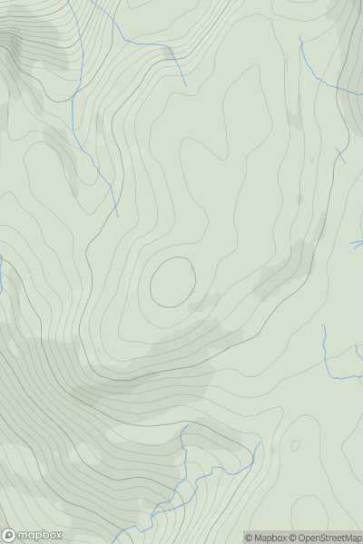 Thumbnail image for Grange Fell (Brund Fell) showing contour plot for surrounding peak