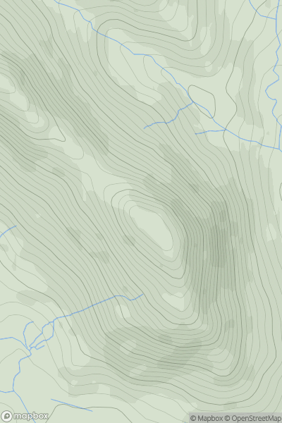 Thumbnail image for Helm Crag showing contour plot for surrounding peak