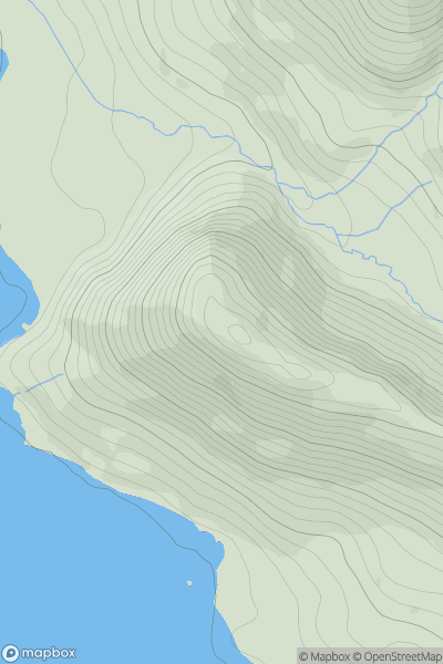 Thumbnail image for Rannerdale Knotts showing contour plot for surrounding peak