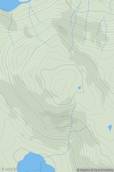 Thumbnail image for Loughrigg Fell showing contour plot for surrounding peak