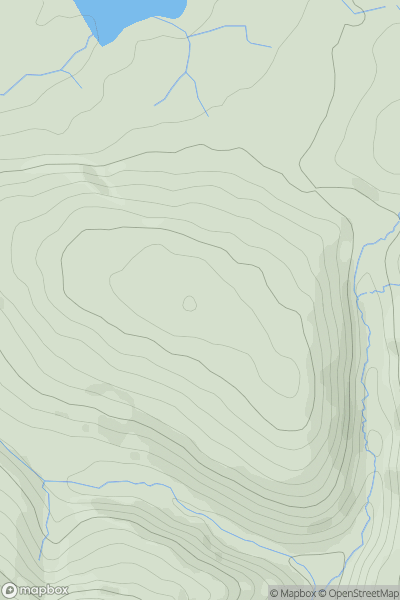 Thumbnail image for Flat Fell showing contour plot for surrounding peak