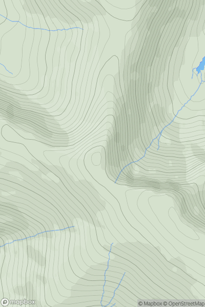 Thumbnail image for Helvellyn Lower Man showing contour plot for surrounding peak