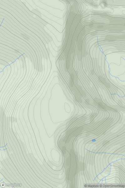 Thumbnail image for Nethermost Pike showing contour plot for surrounding peak