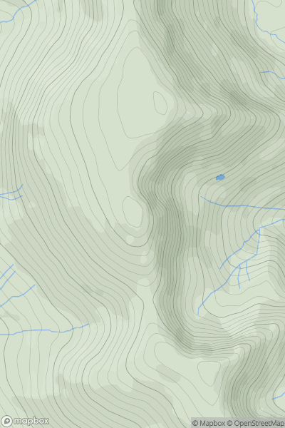 Thumbnail image for High Crag (Grisedale) showing contour plot for surrounding peak