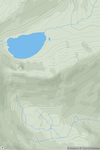 Thumbnail image for Striding Edge (High Spying How) showing contour plot for surrounding peak