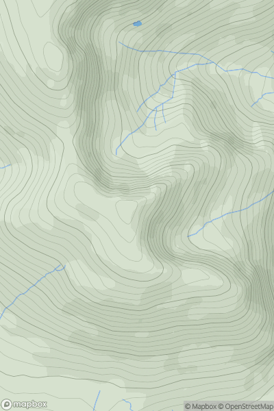 Thumbnail image for Dollywaggon Pike showing contour plot for surrounding peak