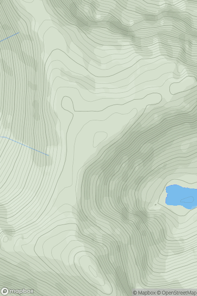 Thumbnail image for Sron nan Giubhas showing contour plot for surrounding peak
