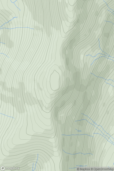 Thumbnail image for Great Rigg showing contour plot for surrounding peak