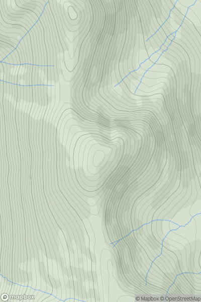 Thumbnail image for Ill Bell showing contour plot for surrounding peak