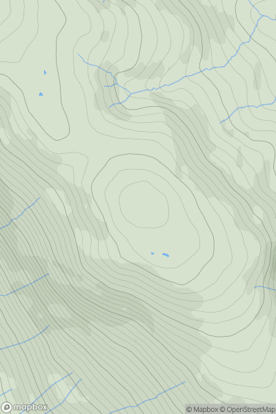 Thumbnail image for Kentmere Pike showing contour plot for surrounding peak