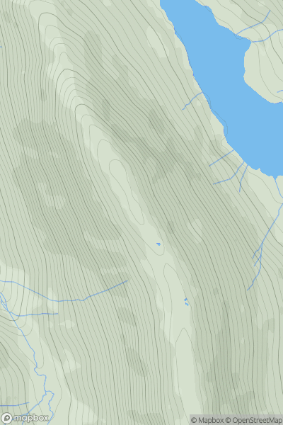 Thumbnail image for Gray Crag showing contour plot for surrounding peak