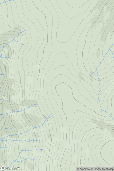 Thumbnail image for Calfhow Pike showing contour plot for surrounding peak