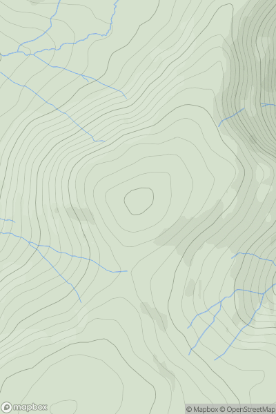 Thumbnail image for Selside Pike showing contour plot for surrounding peak