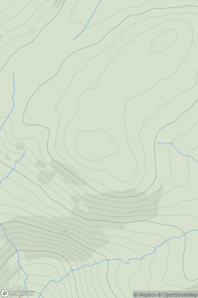 Thumbnail image for Grey Crag (Sleddale Fell) showing contour plot for surrounding peak