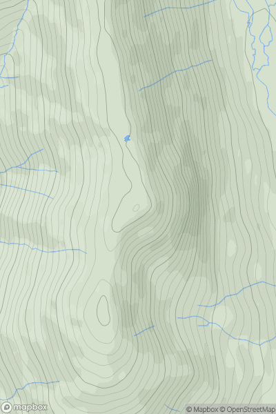 Thumbnail image for Heron Pike North Top (Rydal Fell) showing contour plot for surrounding peak