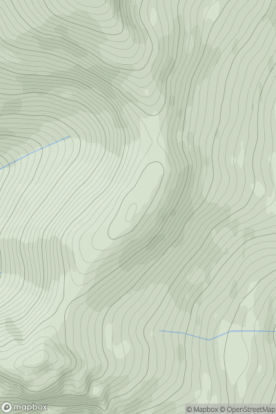 Thumbnail image for Meall Cruidh showing contour plot for surrounding peak