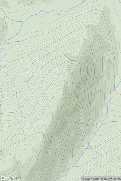 Thumbnail image for High Hartsop Dodd showing contour plot for surrounding peak