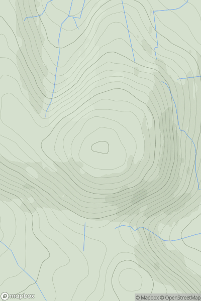 Thumbnail image for Little Mell Fell showing contour plot for surrounding peak