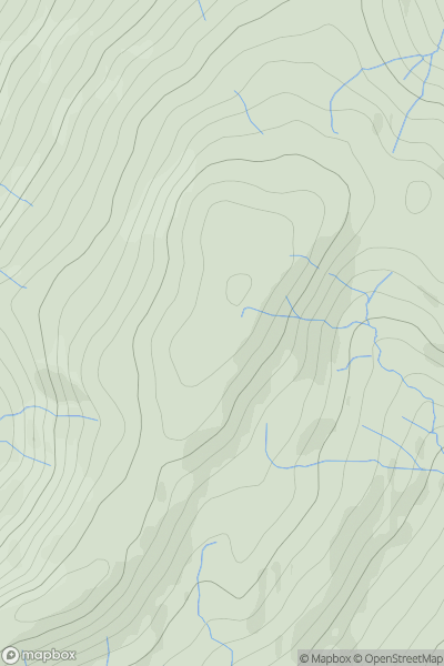 Thumbnail image for Baystones (Wansfell) showing contour plot for surrounding peak