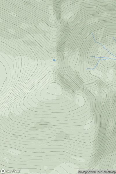 Thumbnail image for Meall Cuanail showing contour plot for surrounding peak