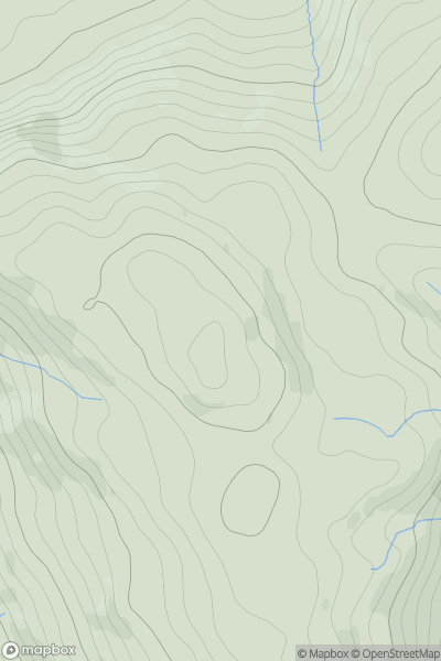 Thumbnail image for Gowbarrow Fell (Wainwright summit) showing contour plot for surrounding peak