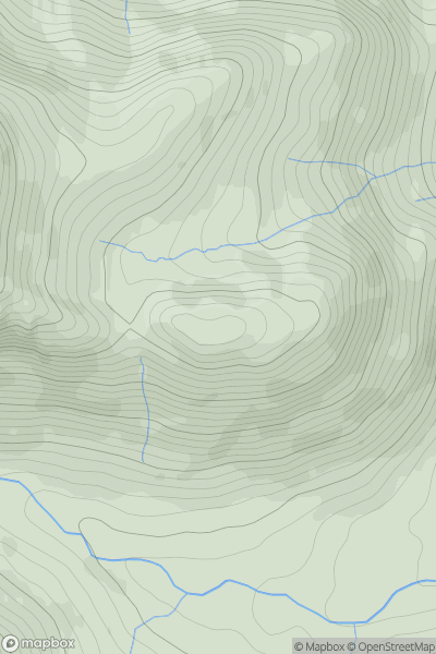 Thumbnail image for Glenridding Dodd showing contour plot for surrounding peak