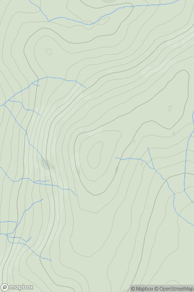 Thumbnail image for Hollow Moor (Green Quarter Fell) showing contour plot for surrounding peak