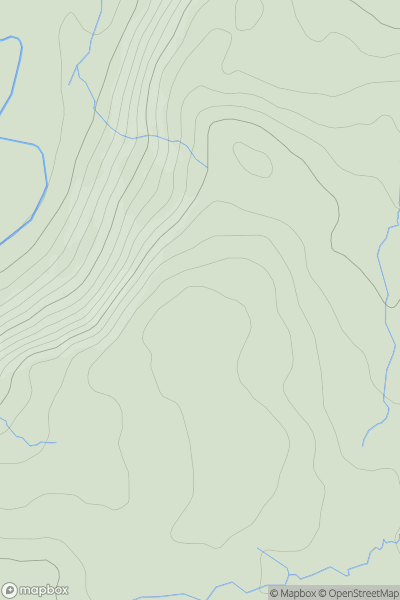 Thumbnail image for Langhowe Pike showing contour plot for surrounding peak