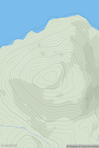 Thumbnail image for Hallin Fell showing contour plot for surrounding peak