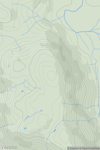 Thumbnail image for High Rigg (Naddle Fell) showing contour plot for surrounding peak