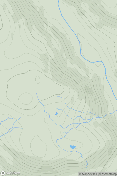 Thumbnail image for Hugill Fell (Wainwright summit) showing contour plot for surrounding peak