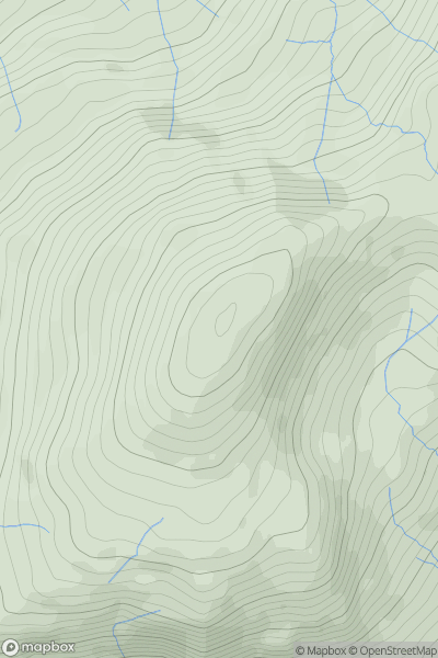 Thumbnail image for Grey Friar showing contour plot for surrounding peak