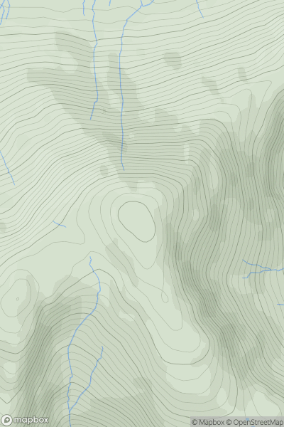 Thumbnail image for Wetherlam showing contour plot for surrounding peak