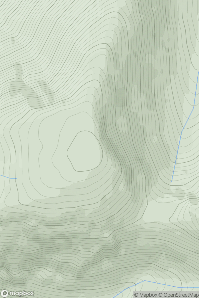 Thumbnail image for Beinn Mhic Chasgaig showing contour plot for surrounding peak