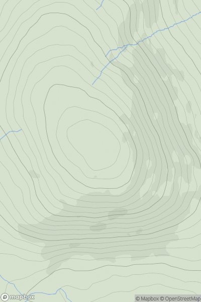 Thumbnail image for Hesk Fell showing contour plot for surrounding peak