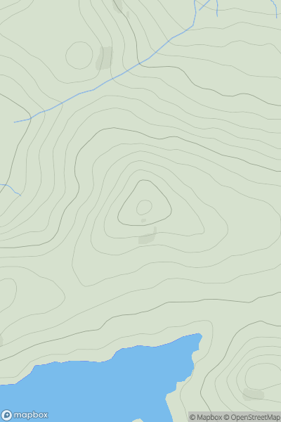 Thumbnail image for Rough Crag (Birker Moor) showing contour plot for surrounding peak