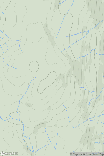 Thumbnail image for Carron Crag showing contour plot for surrounding peak