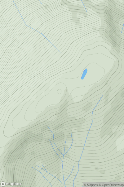 Thumbnail image for Beinn Mhic Mhonaidh showing contour plot for surrounding peak