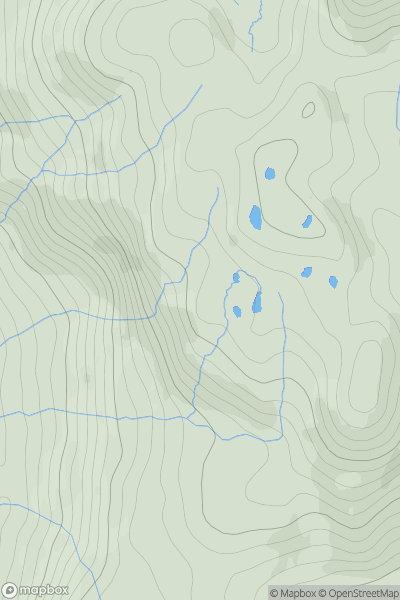 Thumbnail image for Dunnerdale Fells showing contour plot for surrounding peak