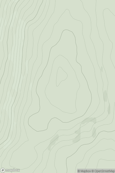 Thumbnail image for Hampsfell (Wainwright summit) showing contour plot for surrounding peak