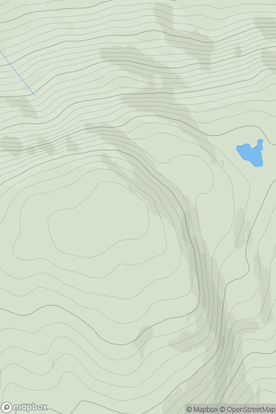 Thumbnail image for Beinn Donachain showing contour plot for surrounding peak