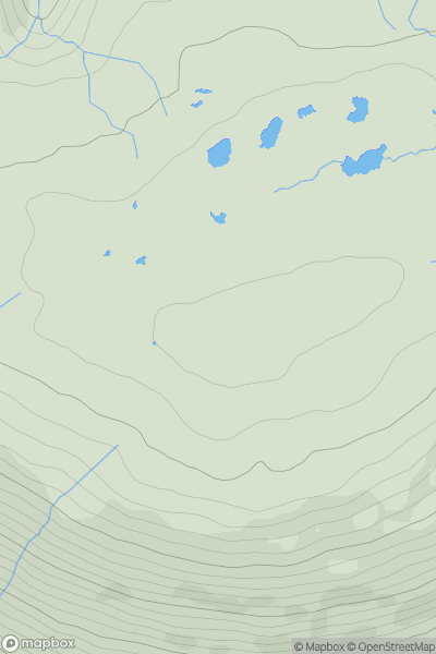 Thumbnail image for Baugh Fell - Tarn Rigg Hill showing contour plot for surrounding peak