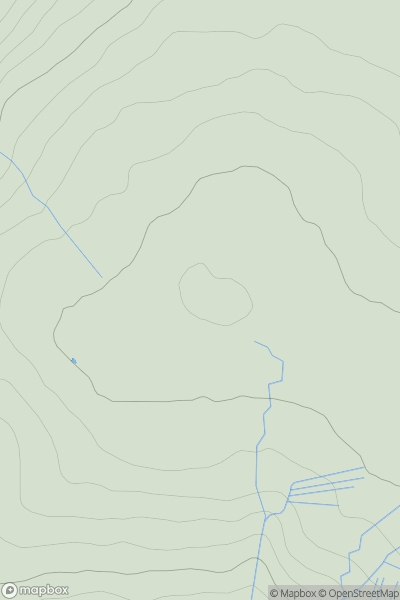 Thumbnail image for Middlehope Moor (Burtree Fell) showing contour plot for surrounding peak