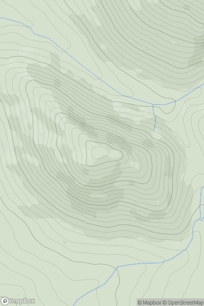 Thumbnail image for Dufton Pike showing contour plot for surrounding peak