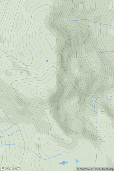 Thumbnail image for Crinkle Crags - Third Crinkle (Gunson Knott) showing contour plot for surrounding peak