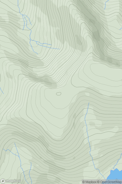 Thumbnail image for Great Scoat Fell showing contour plot for surrounding peak