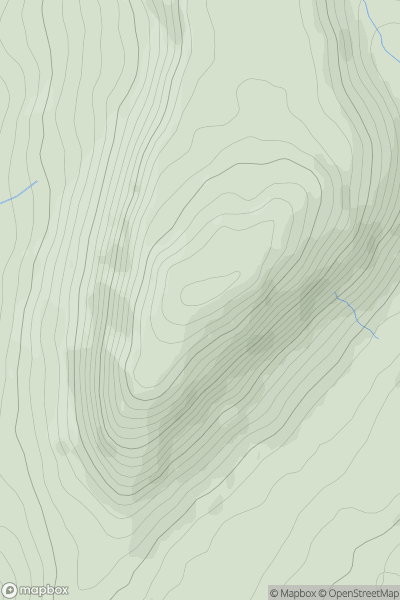 Thumbnail image for Pen-y-ghent showing contour plot for surrounding peak