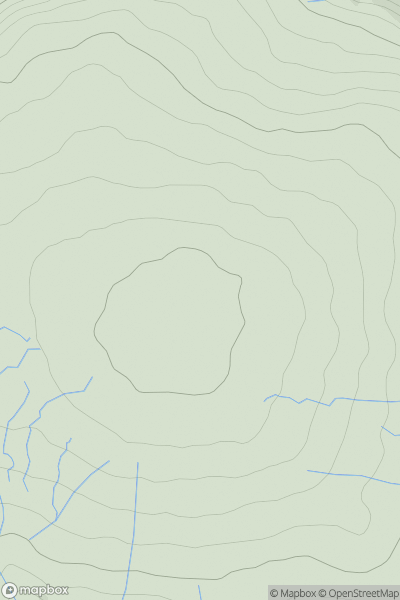 Thumbnail image for Thorpe Fell Top showing contour plot for surrounding peak