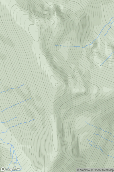 Thumbnail image for Carn Mor Dearg showing contour plot for surrounding peak